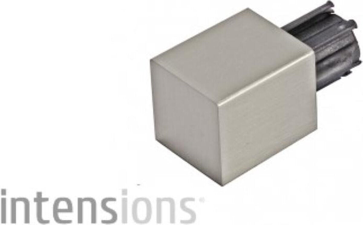Intensions Endknopfstange - Blockform - 28mm Durchmesser - 2 Stück - Edelstahl
