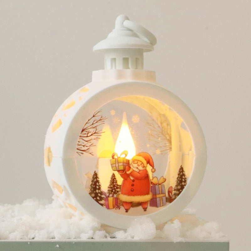 Retro Weihnachtsdekorationen Luminöse Nachtlampe Geschenke Fensterornamente Schreibtisch Layout Requisiten Atmosphärenanhänger