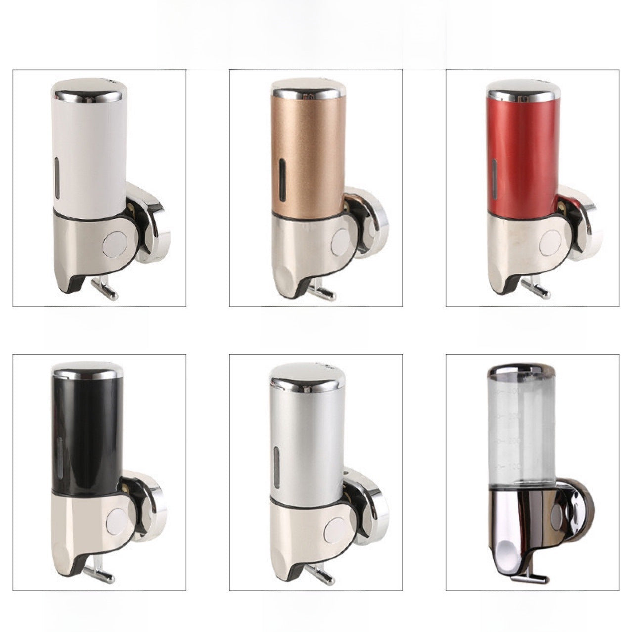 Stainless Steel Pull Rod Three-head Soap Dispenser Wall-mounted Manual Press Shower Gel Soap Dispenser Hotel Hotel Bathroom