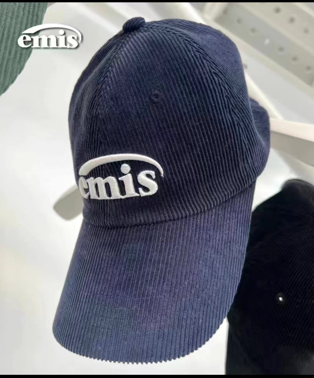South Korea Emis Hat Hot Bar With Men's And Women's Baseball Cap Summer Sunscreen Duck Tongue Hat Big Head Corduroy Foreign Trade