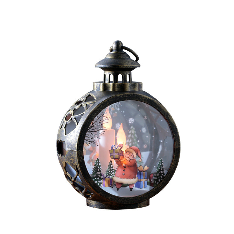 Retro Weihnachtsdekorationen Luminöse Nachtlampe Geschenke Fensterornamente Schreibtisch Layout Requisiten Atmosphärenanhänger