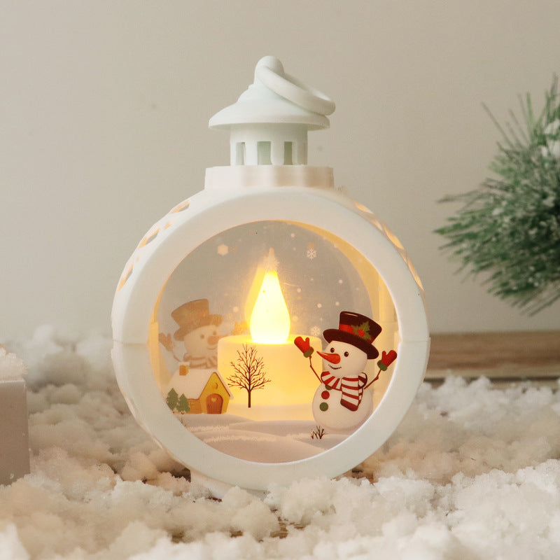 Retro Weihnachtsdekorationen Luminöse Nachtlampe Geschenke Fensterornamente Schreibtisch Layout Requisiten Atmosphärenanhänger
