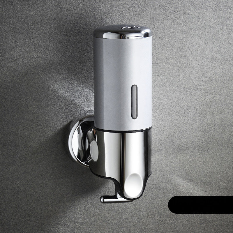Stainless Steel Pull Rod Three-head Soap Dispenser Wall-mounted Manual Press Shower Gel Soap Dispenser Hotel Hotel Bathroom