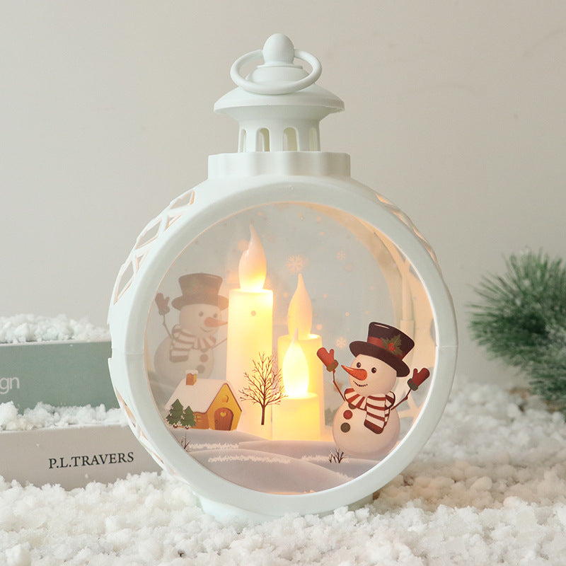 Retro Weihnachtsdekorationen Luminöse Nachtlampe Geschenke Fensterornamente Schreibtisch Layout Requisiten Atmosphärenanhänger