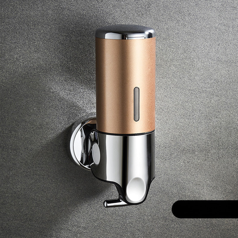 Stainless Steel Pull Rod Three-head Soap Dispenser Wall-mounted Manual Press Shower Gel Soap Dispenser Hotel Hotel Bathroom